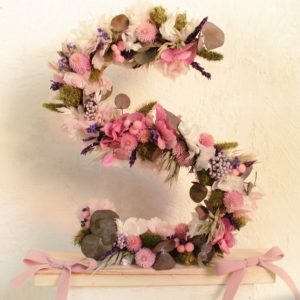 Letras con Flor Preservada